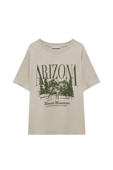 T-Shirt mit Landschaftsmotiv
