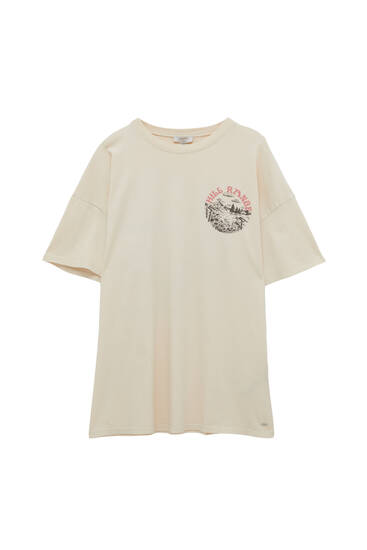 Κοντομάνικη μπλούζα με graphic τύπωμα με βουνό