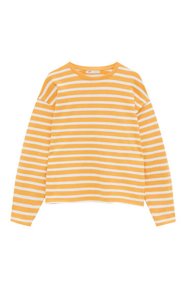 geel shirt dames lange mouw