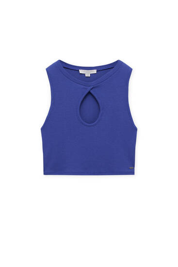 Cut-out sleeveless top