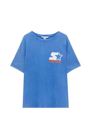 T-shirt logo Starter bleu