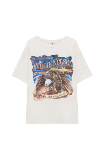 T-shirt Willie Nelson aigle