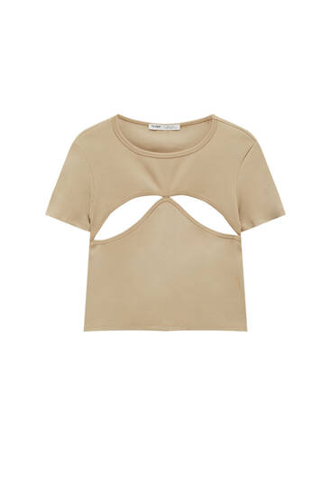 Crop top with cut-out detail