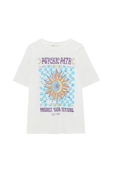 Esoterisches Shirt mit Sonne und Mond