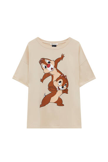 Chip and Dale squirrel print T-shirt