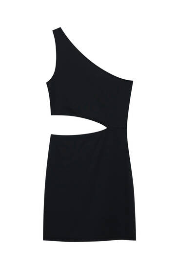 Short asymmetric dress with cut-out detail