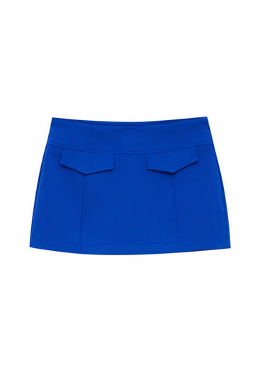 Mini skirt with flap detail