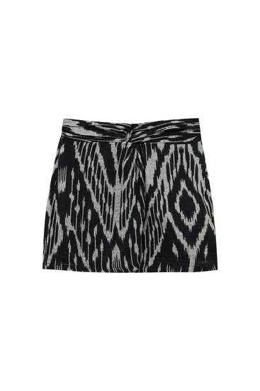 pull and bear cow print skirt