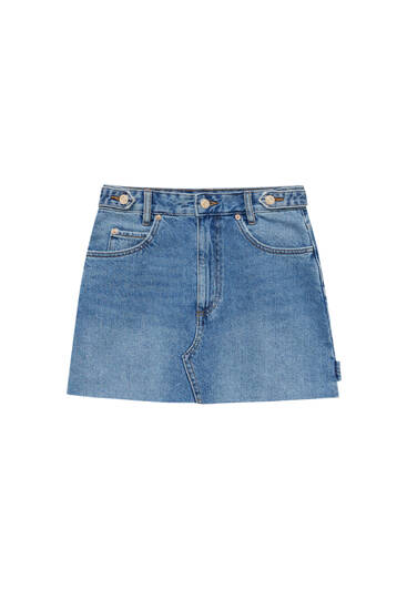 Jeansowa spódnica mini w stylu vintage