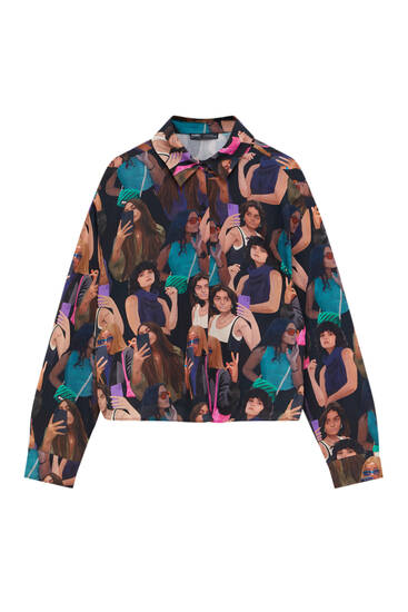 Shirt with girls print