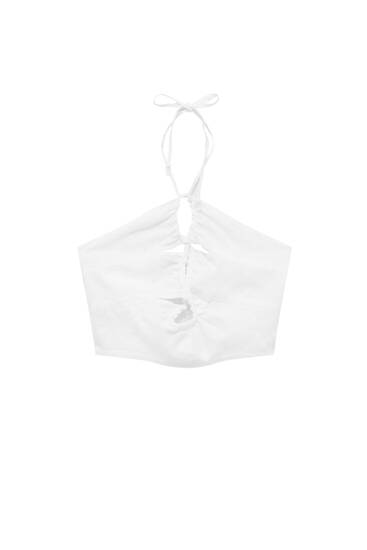 Crop top broderie anglaise