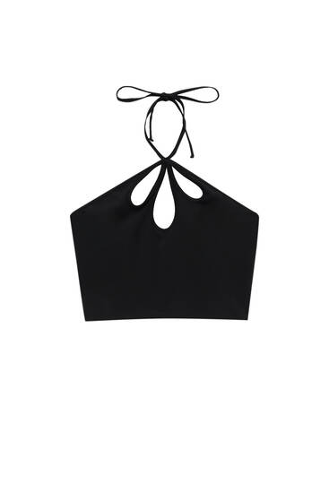 Cut-out halter top