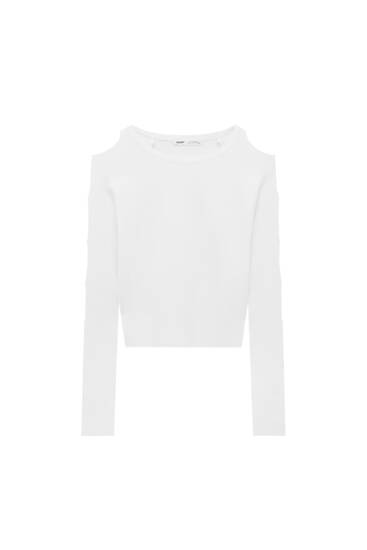 white long sleeve sweater