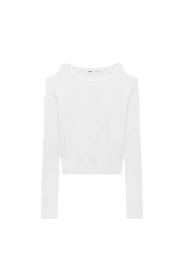 Pull en maille manches cut out