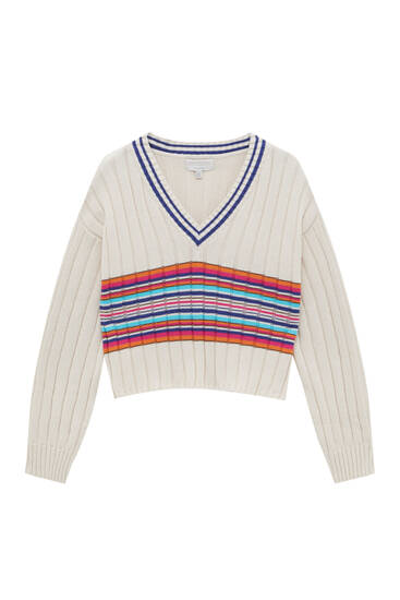 Vintage striped knit sweater
