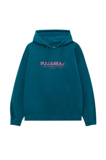 Faded Pull&Bear logo hoodie