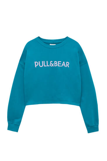 Sweatshirt mit P&B-Logo und Rundausschnitt