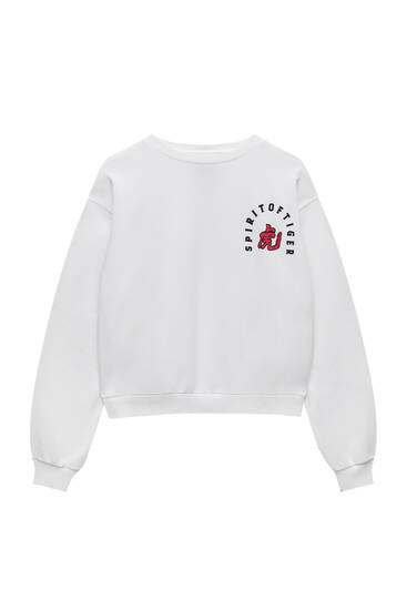 Mickey Mouse and tiger graphic sweatshirt