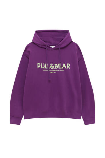 Sportska majica s kapuljačom i logotipom Pull&Bear