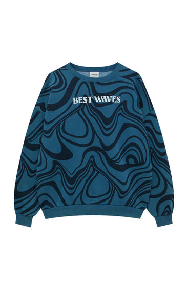 Wavy graphic sweatshirt