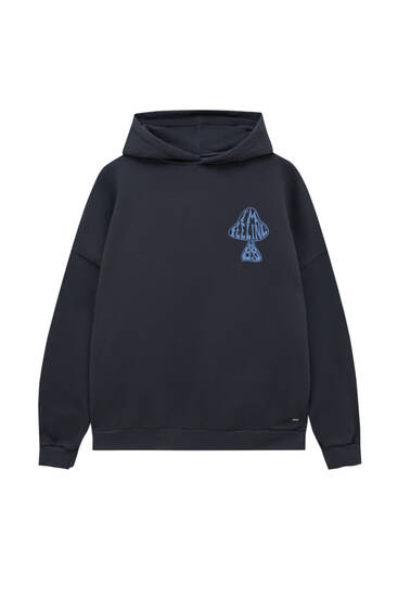 Hoodie with contrast graphic