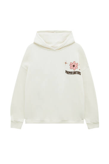 Flower graphic hoodie