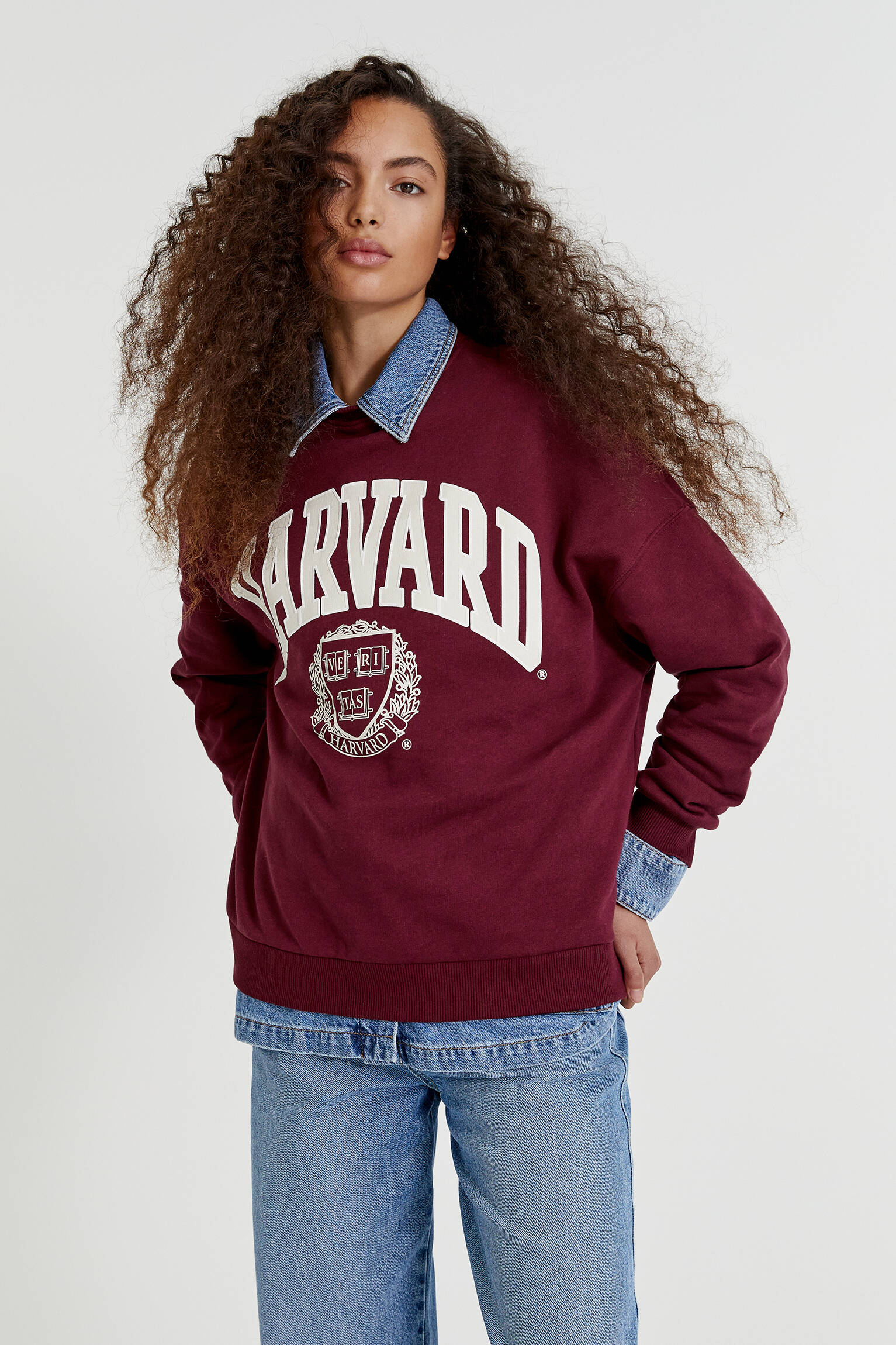 Pull Bear Harvard college sweatshirt