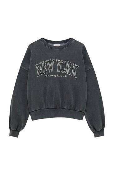 New York sweatshirt met ronde hals