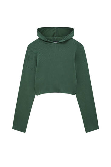 Ribbed soft touch hoodie