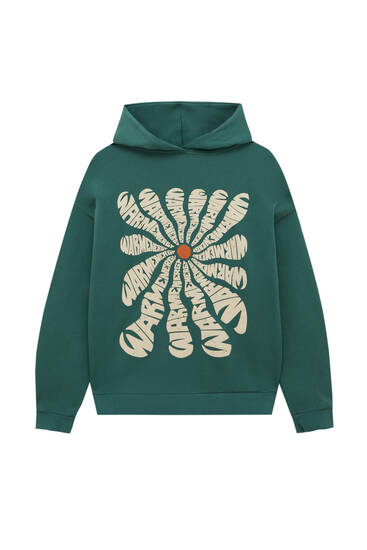 Soft-touch floral-print sweatshirt
