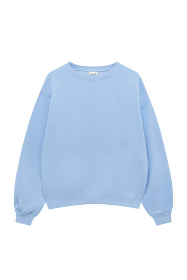 Basic oversize fleece sweatshirt
