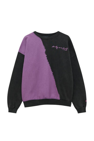 Andy Warhol sweatshirt met color block
