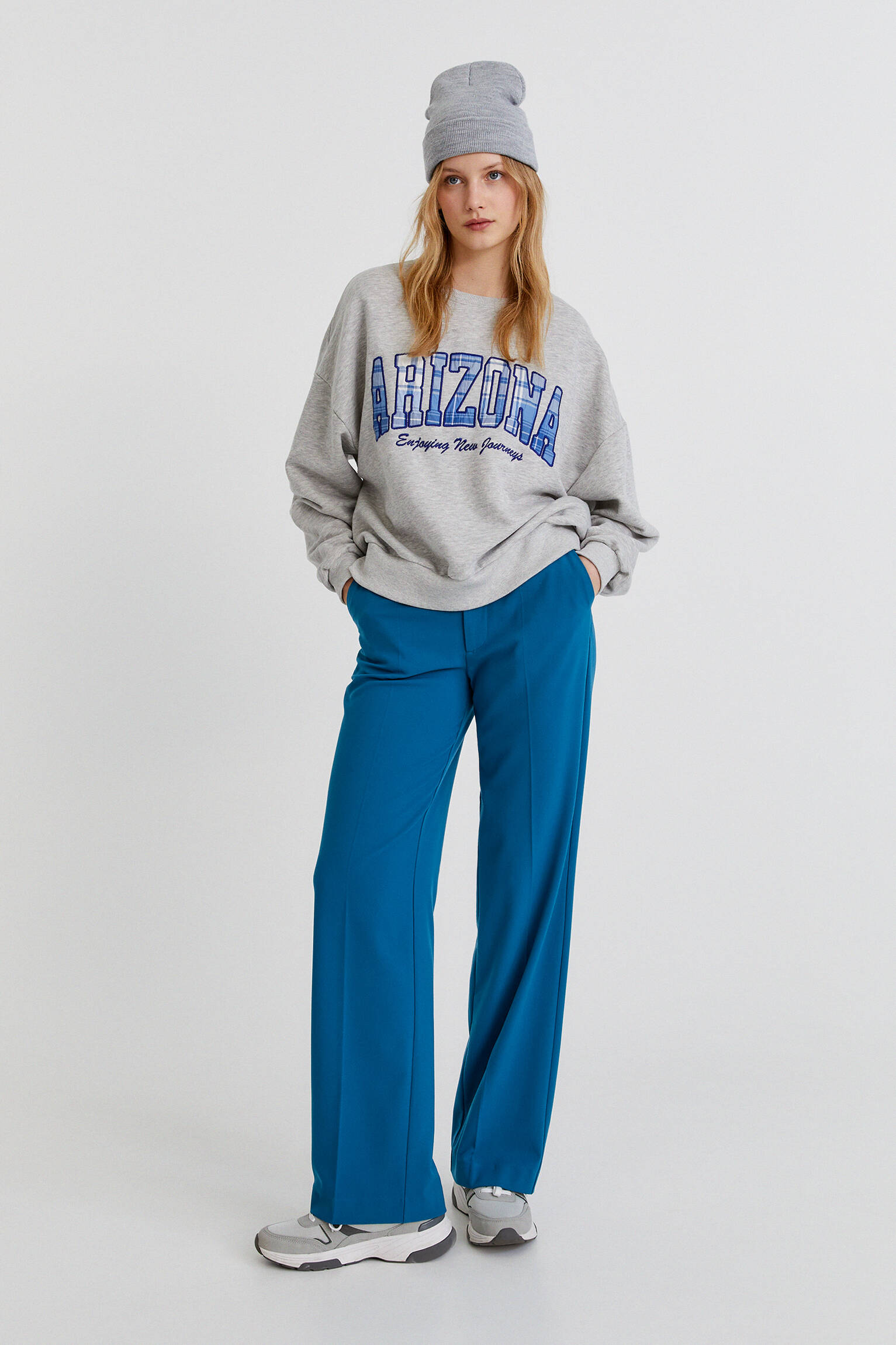 Pull \u0026 Bear - Sudadera college parche Arizona