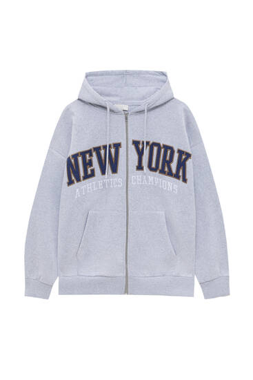 Oversize sweatshirt with embroidered New York