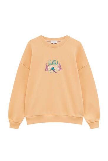 Sudadera naranja Alaska - PULL\u0026BEAR