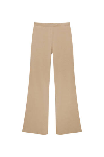 Pantaloni a campana tessuto morbido - PULL\u0026BEAR