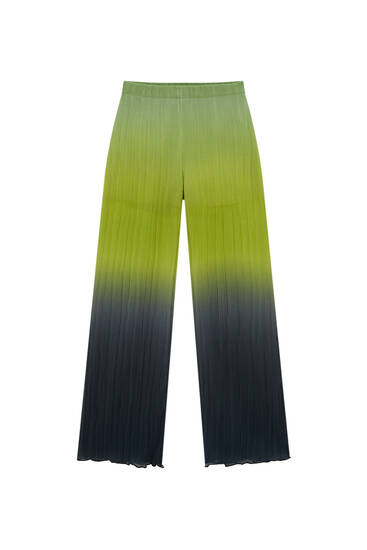 Pleated ombré trousers