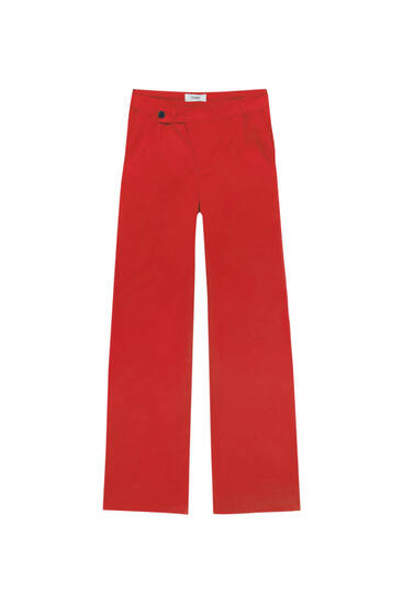 Loose-fitting crossover trousers