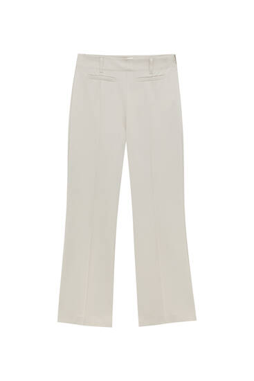 Formal mid-waist trousers