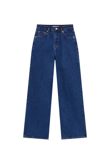 Jeans rectos tiro alto college - PULL\u0026BEAR