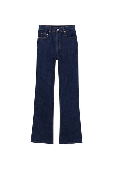 High-waist boot-cut jeans