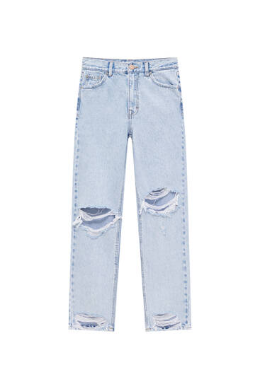 pull and bear elasticated jeans