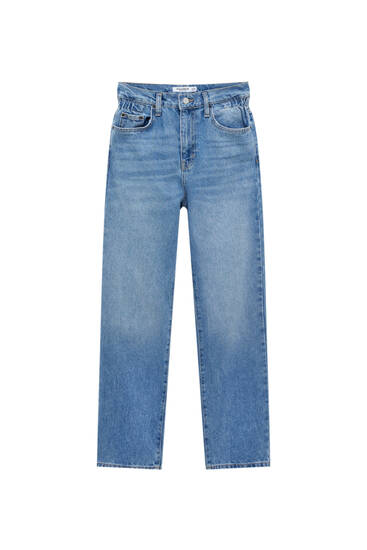 Paperbag-Jeans mit hohem Bund
