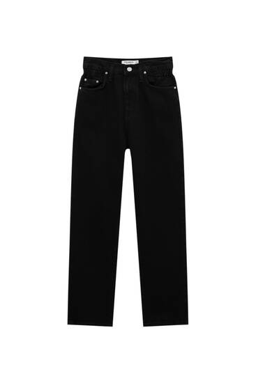 Jeans paperbag tiro alto - PULL\u0026BEAR