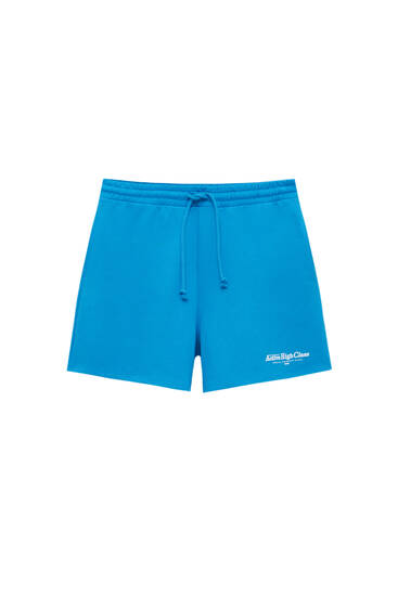 Blue jogger Bermuda shorts