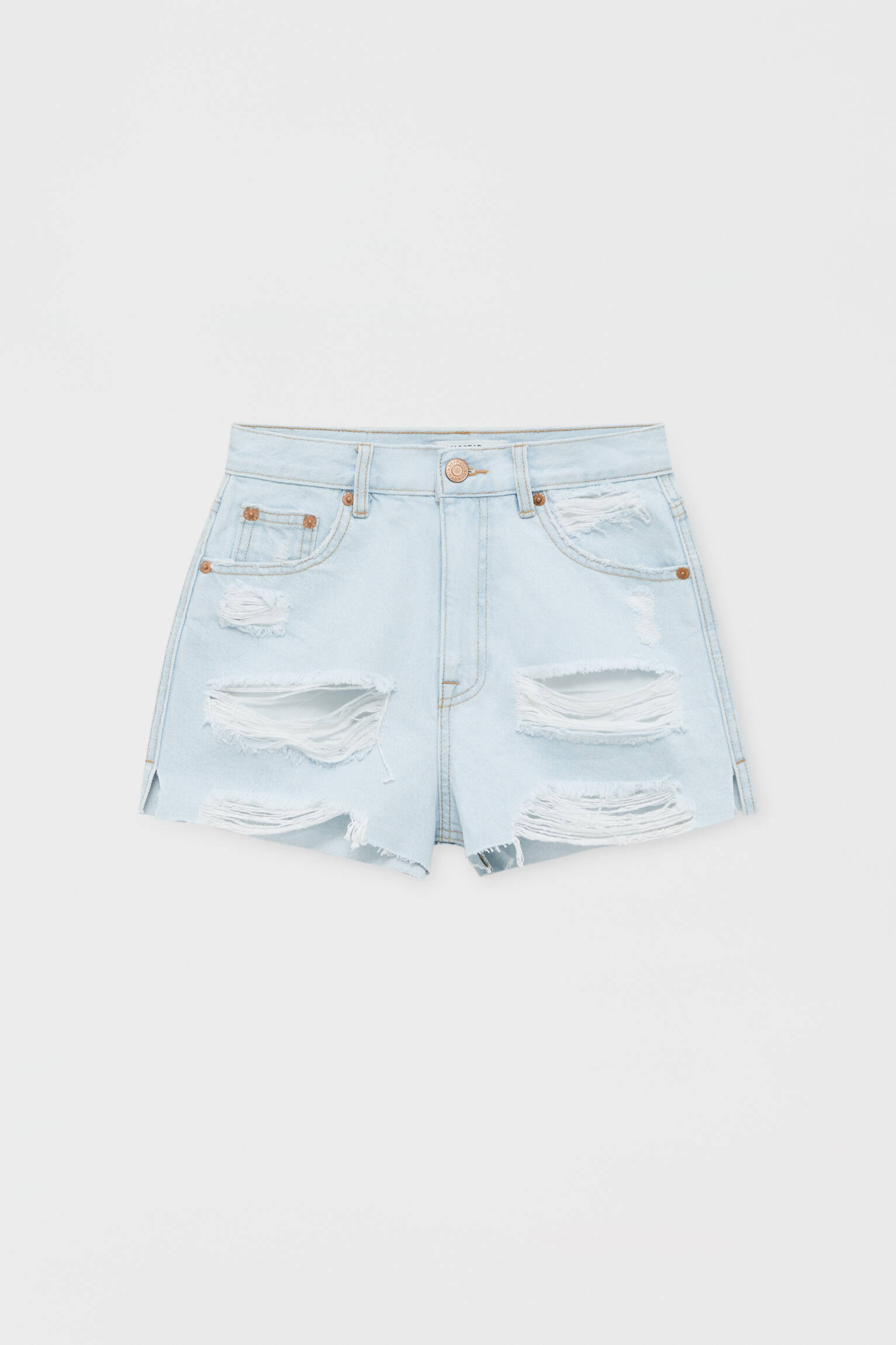 shorts de mezclilla rotos