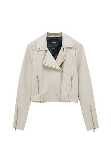 Luce tu Chamarra Efecto Piel de Mujer | Pull\u0026Bear
