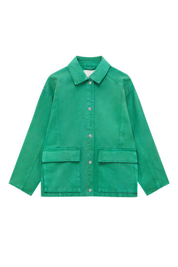 Worker jacket with front pockets