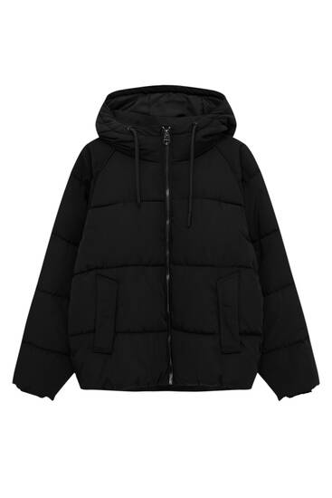 Basic hooded puffer jacket