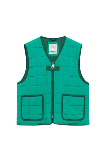 Lightweight quilted gilet with pockets